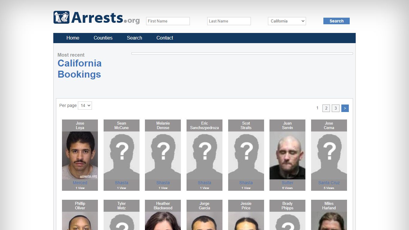 California Arrests and Inmate Search